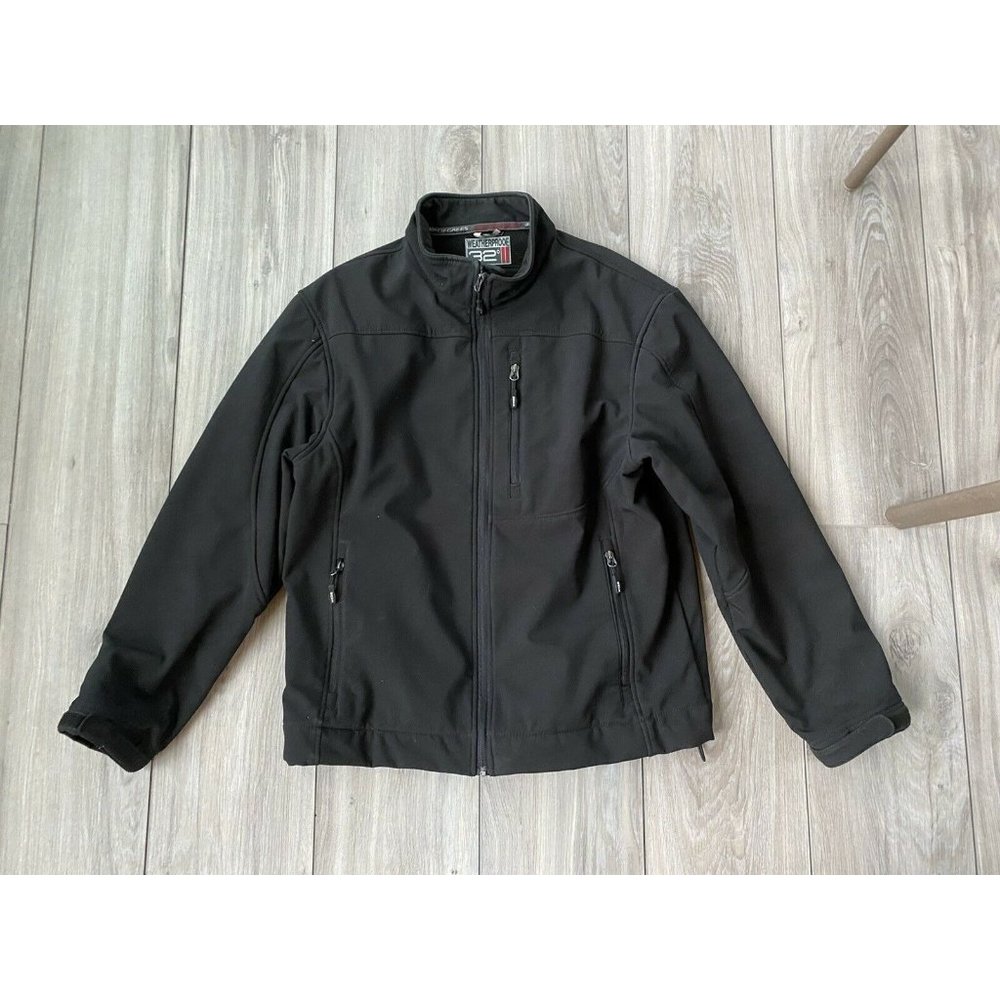 32 Degrees Weatherproof Mens Soft Shell Fleece Lined Jacket Black Sz Medium M